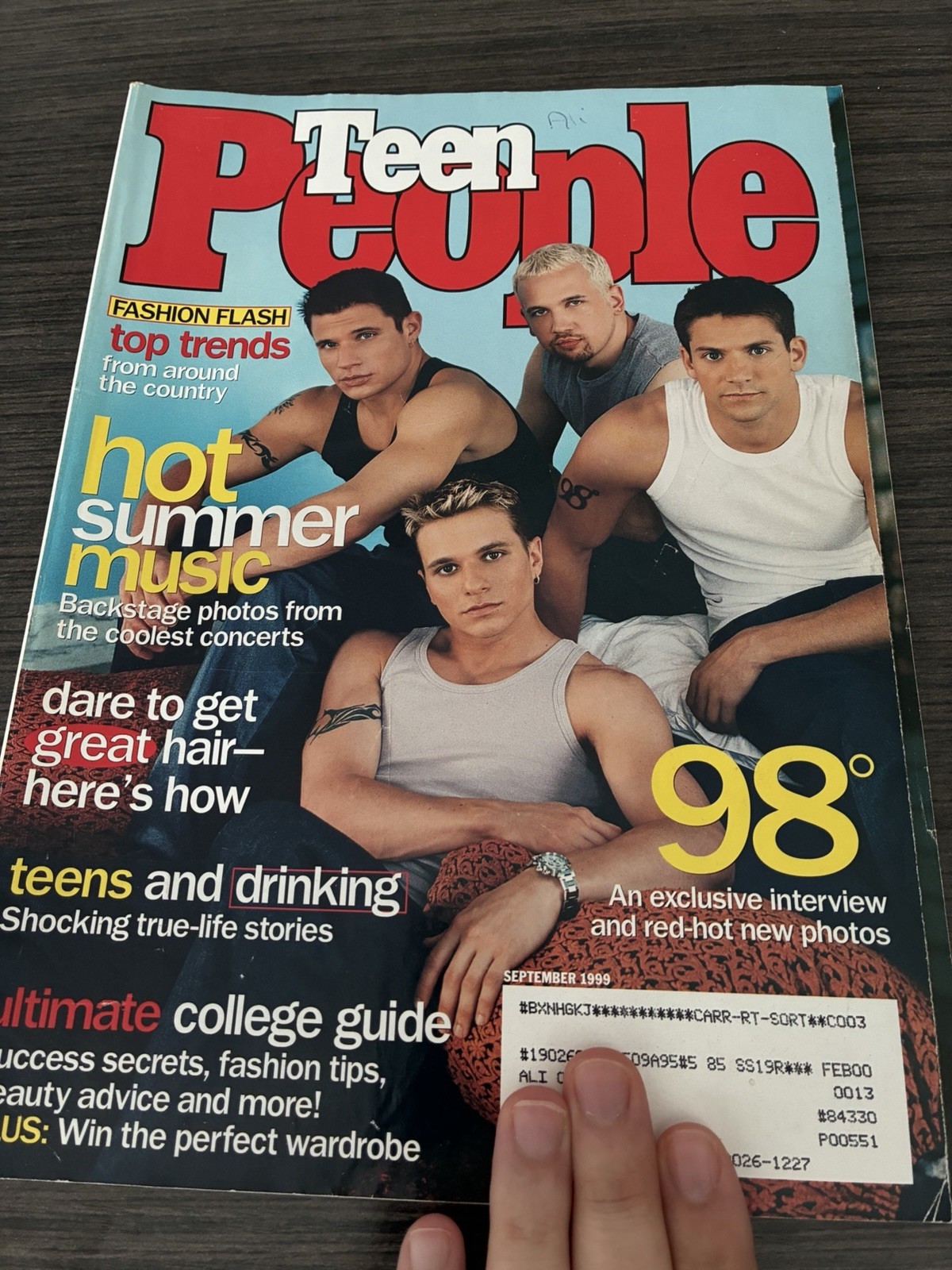 Teen People Magazine September 1999 98 Degrees Teen People Magazine September 1999 98 Degrees