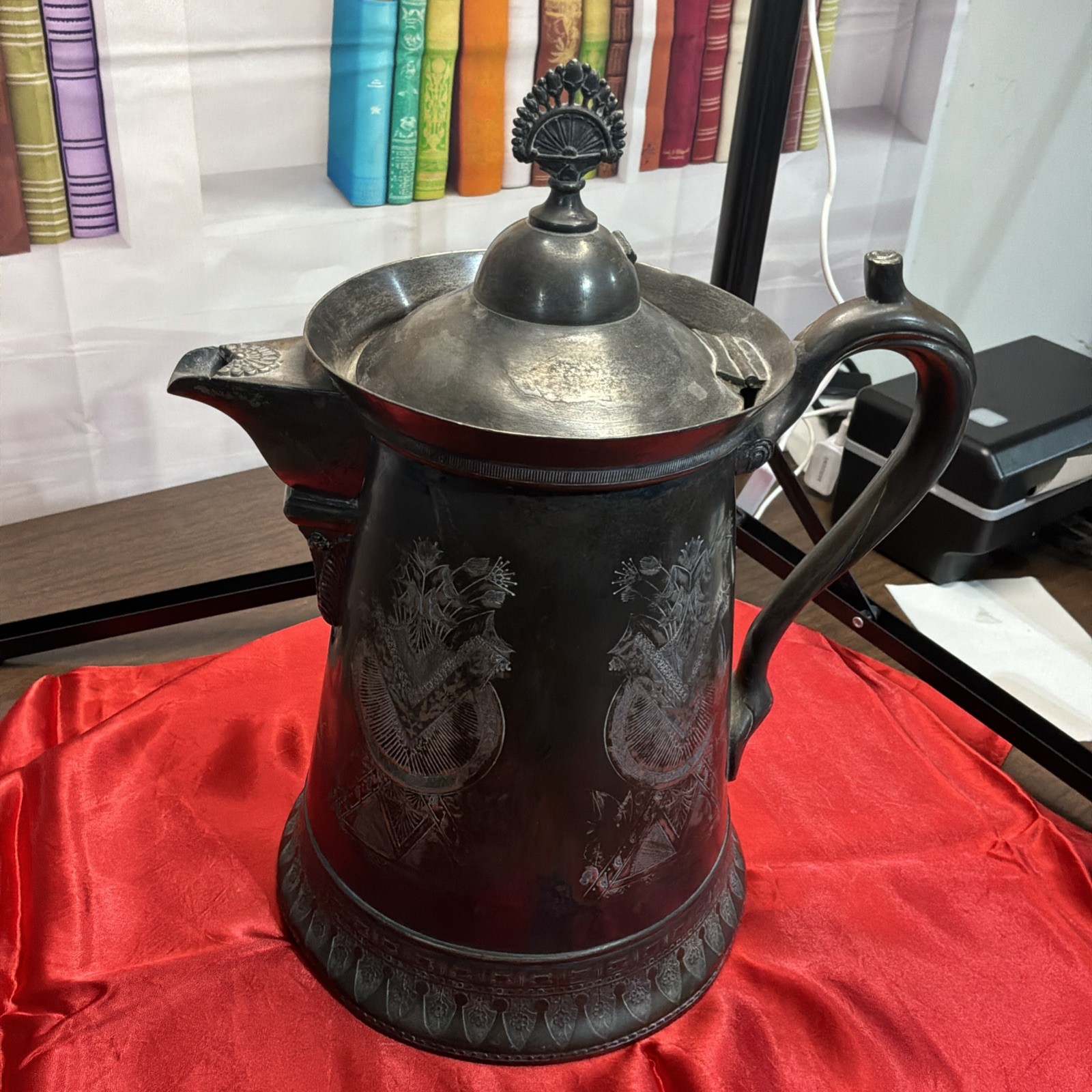 R. Strickland And Co., Albany New York, Silver Plate Water Pitcher, #63, 1857-84