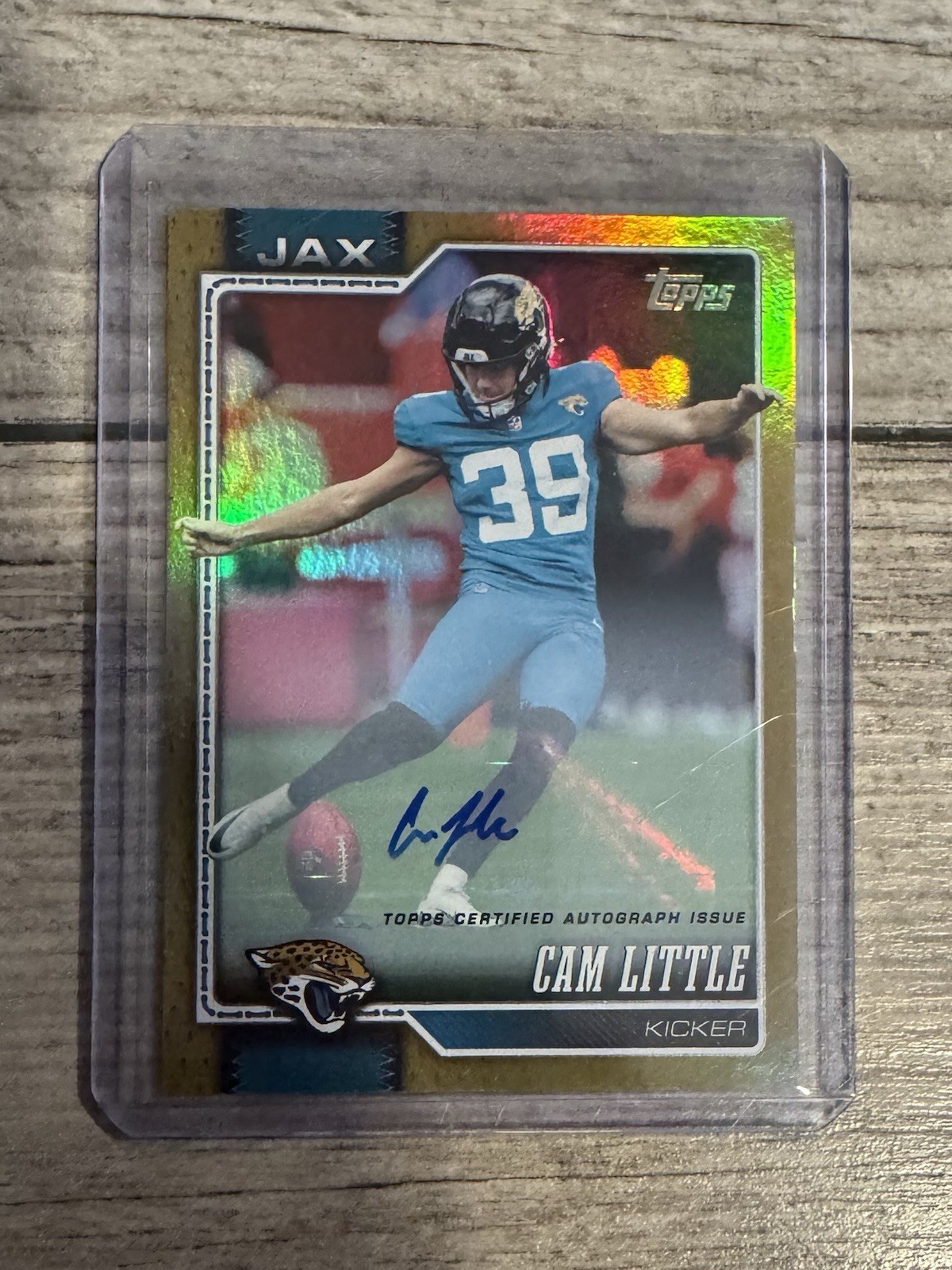 2026 Topps NFL Flagship Cam Little TRUE GOLD Auto /50 229 2026 Topps NFL Flagship Cam Little TRUE GOLD Auto /50 229