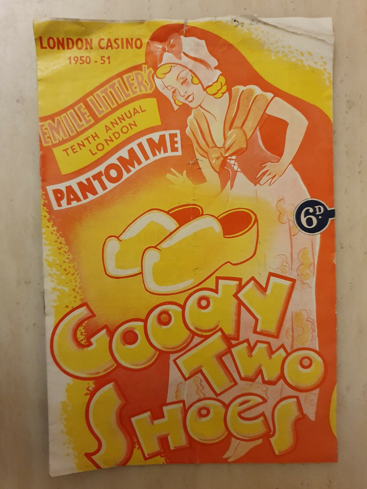 1950/51 LONDON CASINO: GOODY TWO SHOES -ARTHUR ASKEY ANTHEA ASKEY FRANK ORRELLA