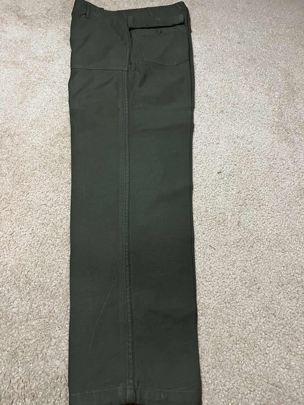 VTG OG 105 Trousers Pants Green Vietnam 8405-00-610-2655 Military 34x33 Mens ‘75