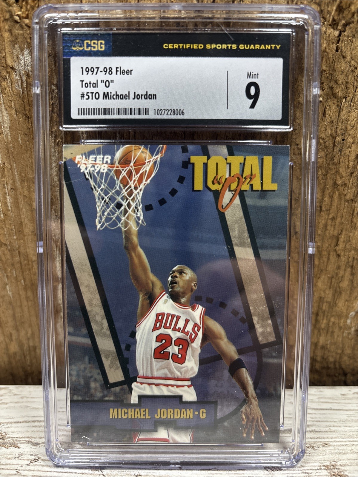 1997-98 Fleer - Total O Michael Jordan #5 TO CSG 9 Pop 1 Non Higher