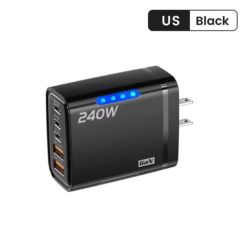 240W Fast Charging USB Type C US Wall Charger For Samsung iPhone Android Phone 240W Fast Charging USB Type C US Wall Charger For Samsung iPhone Android Phone