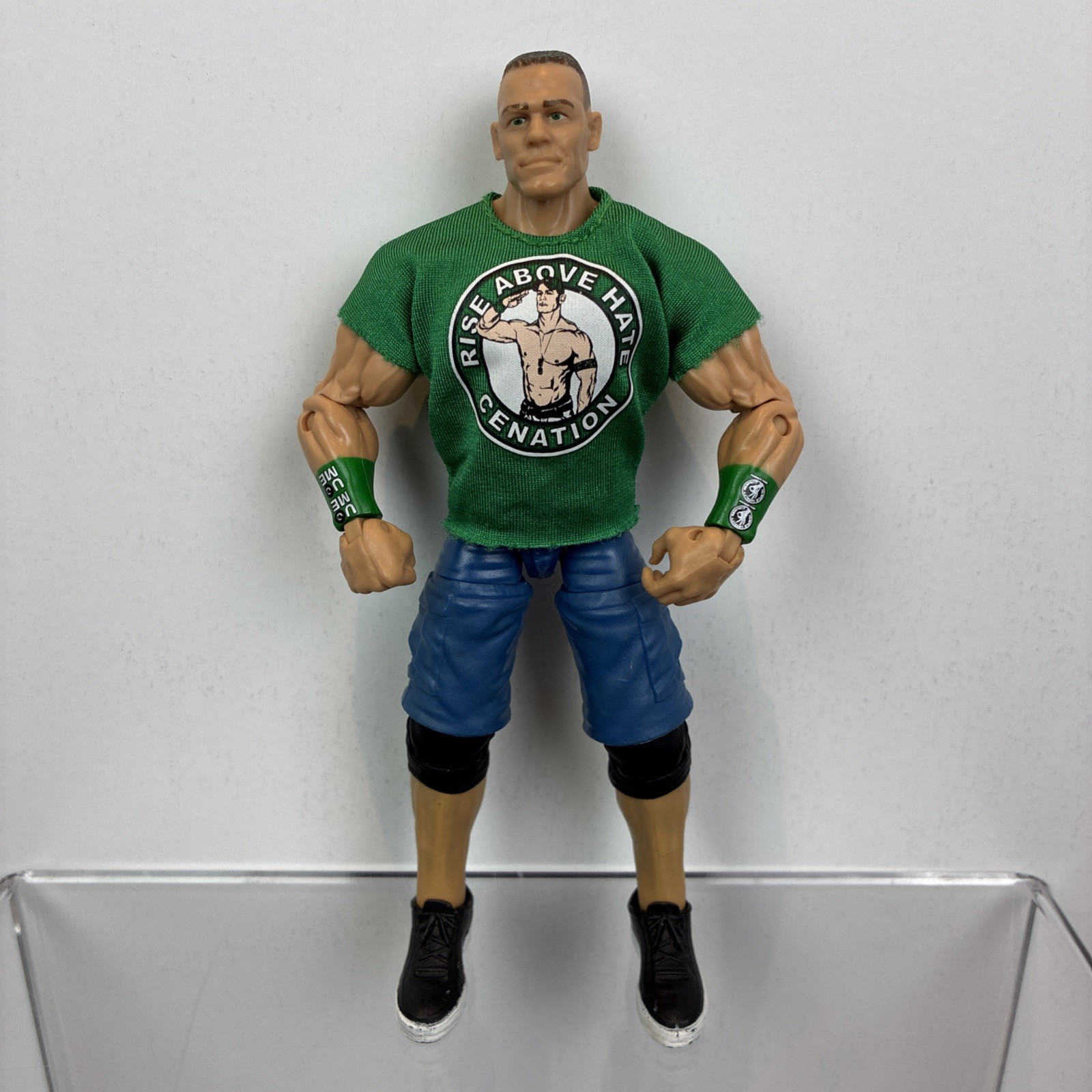 WWE John Cena Mattel Elite Extreme Rules 2012 Best Of PPV Wrestling Figure Green WWE John Cena Mattel Elite Extreme Rules 2012 Best Of PPV Wrestling Figure Green