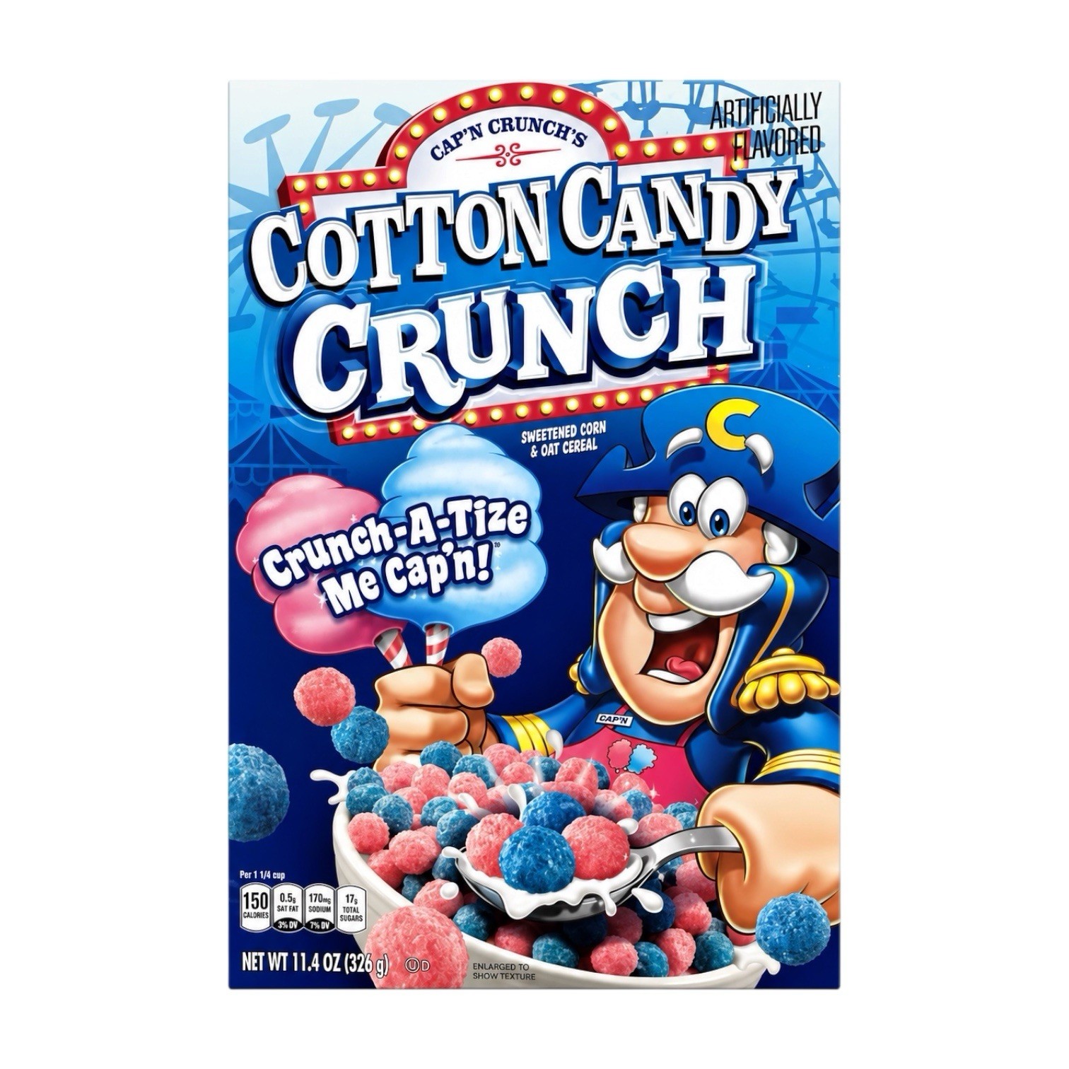ULTRA RARE Cap’N Crunch Cotton Candy Crunch Cereal Box SEALED Discontinued