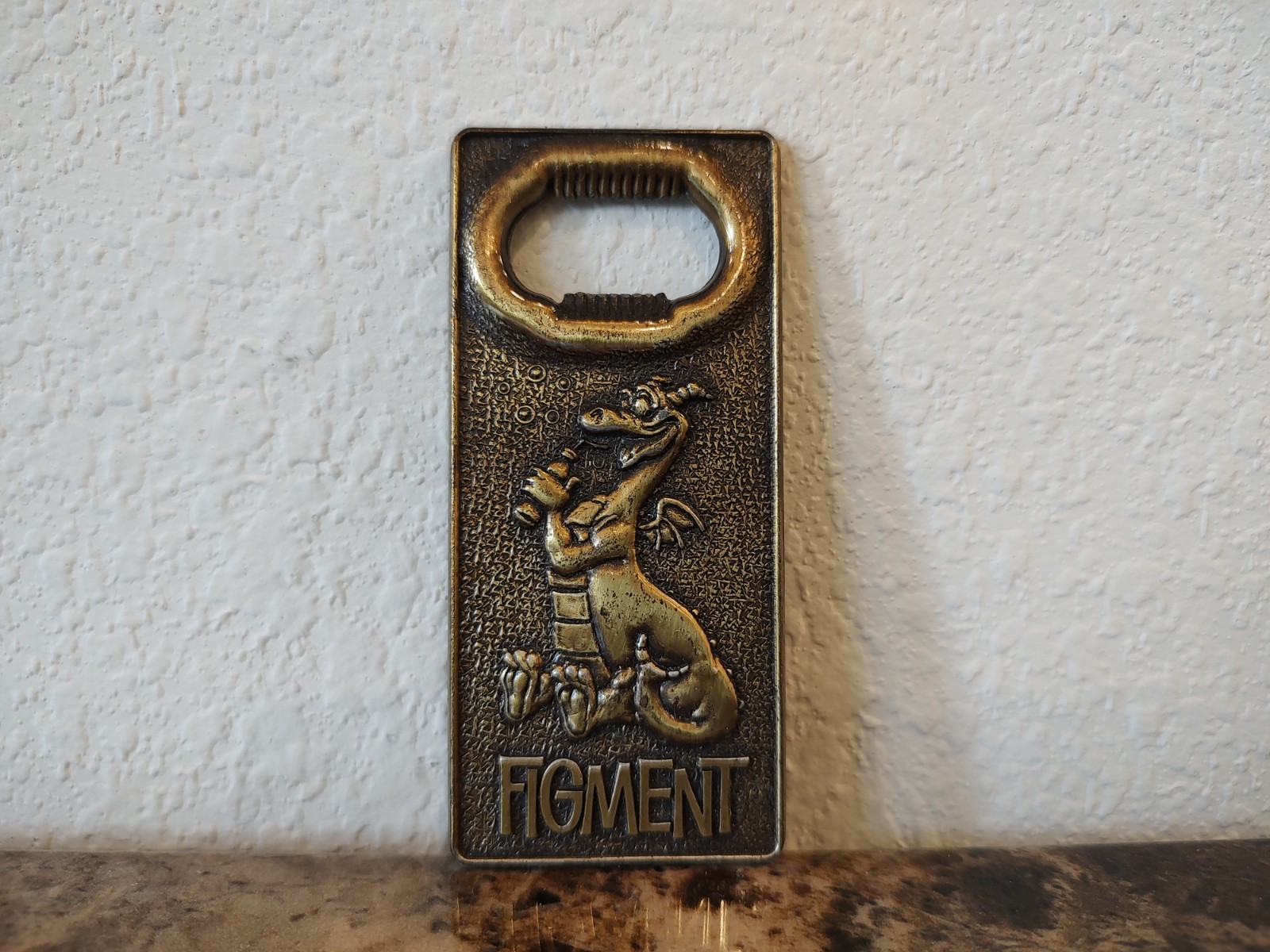 Figment Vintage Brass Metal Bottle Opener Walt Disney World Epcot 1982 Figment Vintage Brass Metal Bottle Opener Walt Disney World Epcot 1982