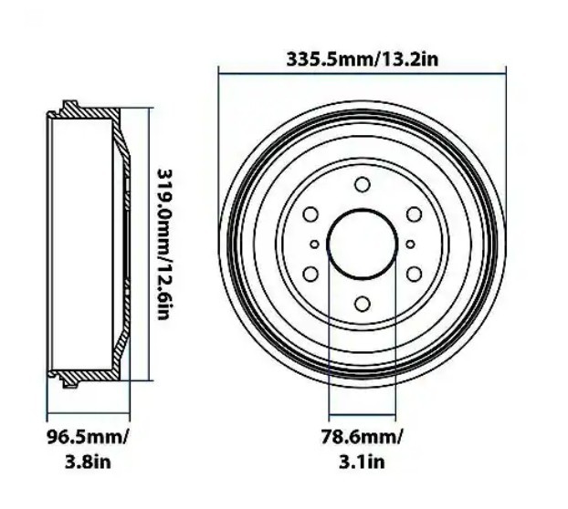 CARQUEST YH274983 BRAKE DRUM CARQUEST YH274983 BRAKE DRUM