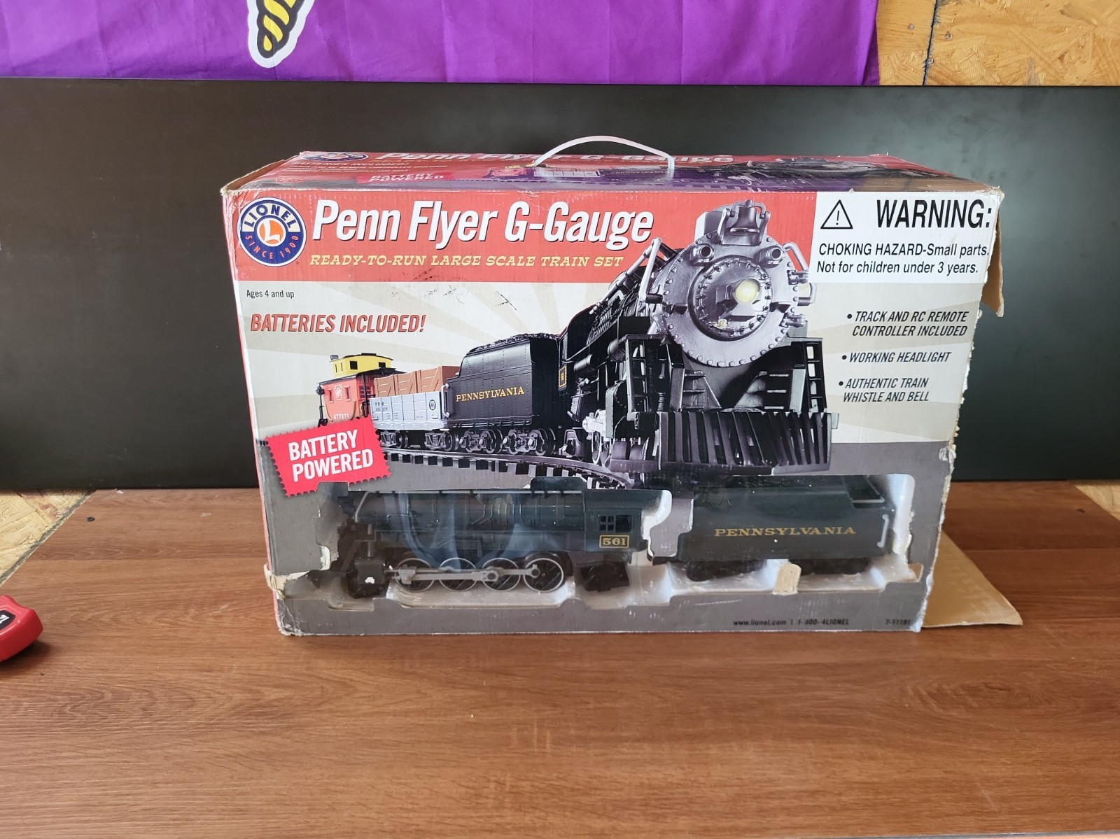 LIONEL PENN FLYER 4 PIECE G SCALE TRAIN SET 7-11191