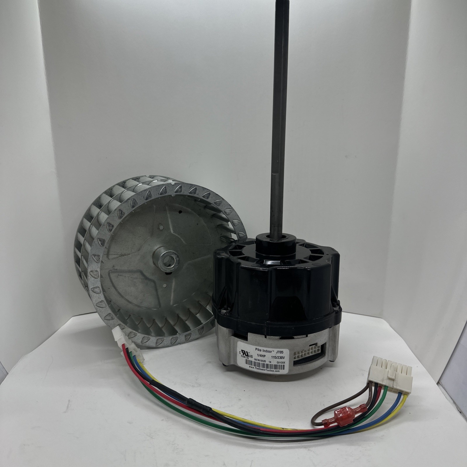 Genteq PIKA JT05 1/4HP ECM Fan Motor 400-1800 RPM, 115/230VAC, 1/2