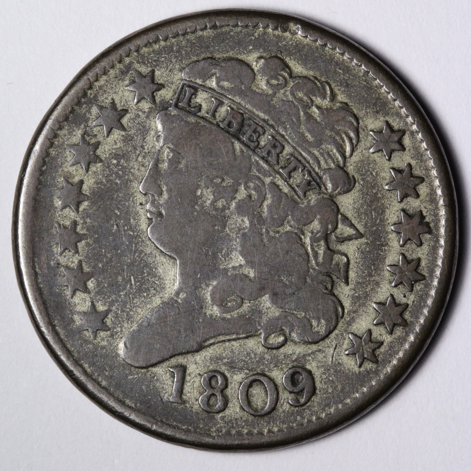 1809 Classic Head Half Cent FINE E102 WIFP