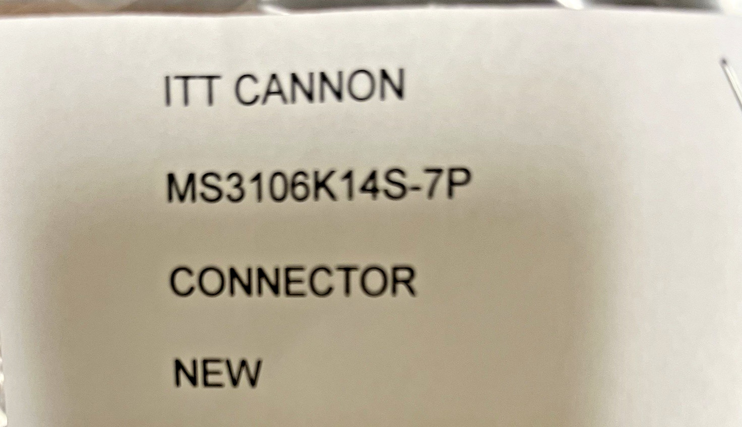 ITT Cannon MS3106K14S-7P Circular Connector 7-Pin Wire Mount Metal Silver ITT Cannon MS3106K14S-7P Circular Connector 7-Pin Wire Mount Metal Silver