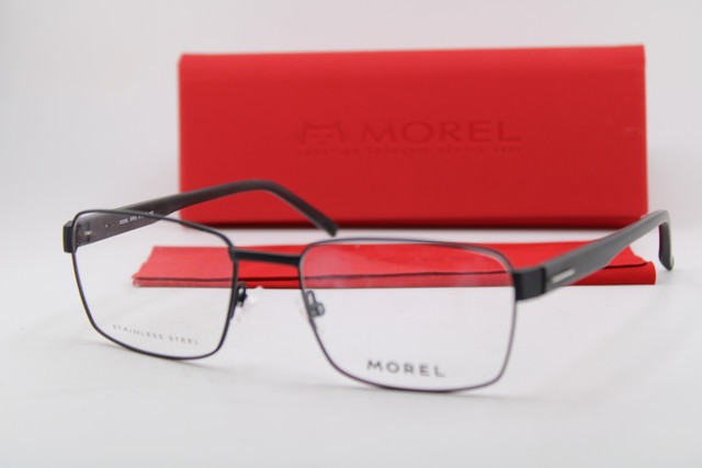 NEW MOREL 30326L SP03 STAINLESS STEEL BLACK AUTHENTIC EYEGLASSES 54-18 NEW MOREL 30326L SP03 STAINLESS STEEL BLACK AUTHENTIC EYEGLASSES 54-18