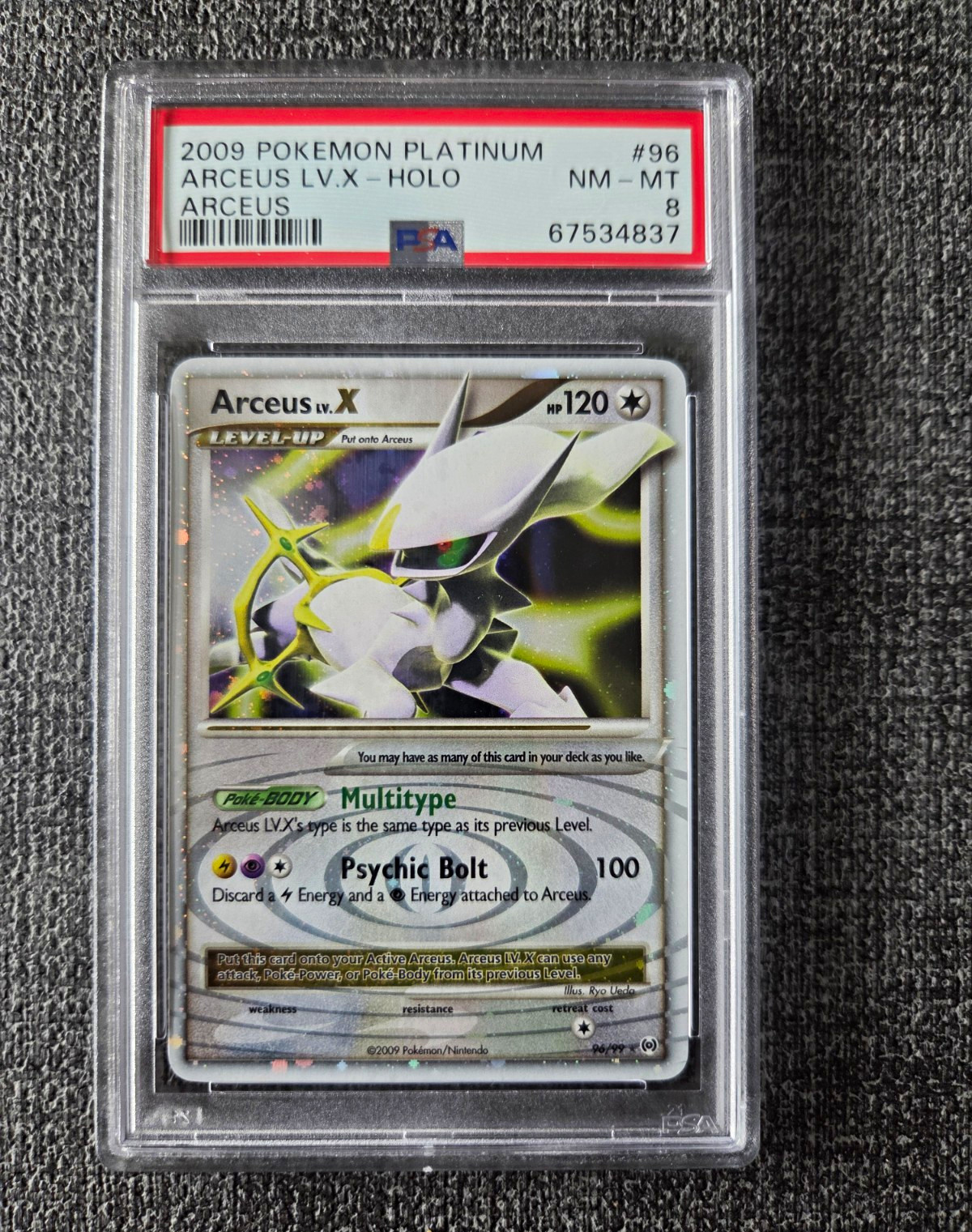 2009 Pokemon Platinum Arceus LV.X Holo #96 PSA 8 NM-MT Ultra Rare