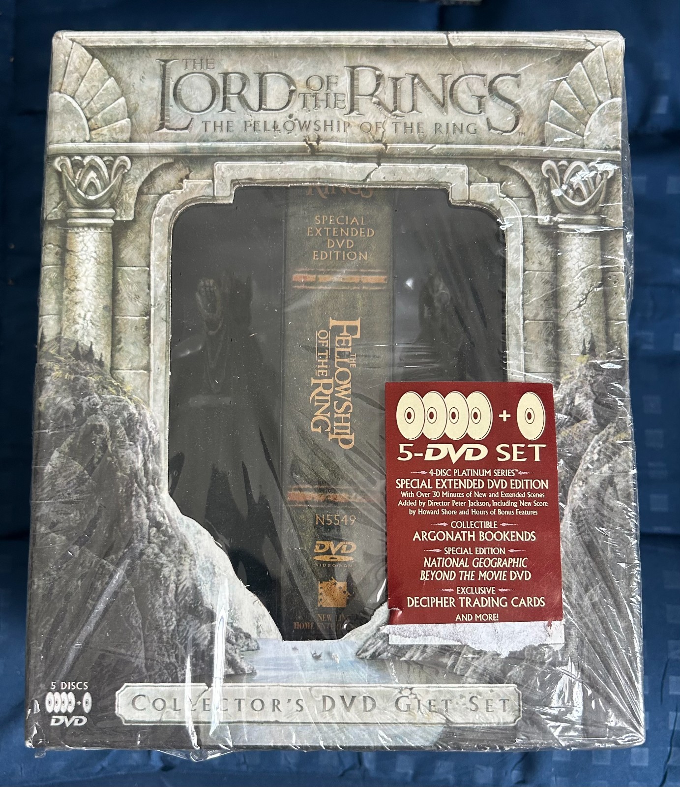 Lord of the Rings: The Fellowship of the Ring 5 DVD Collector’s Set w/ Bookends Lord of the Rings: The Fellowship of the Ring 5 DVD Collector’s Set w/ Bookends