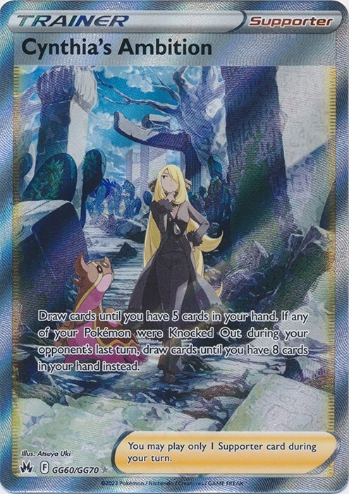 Cynthia\'s Ambition GG60/GG70 Ultra Rare Crown Zenith Pokemon TCG