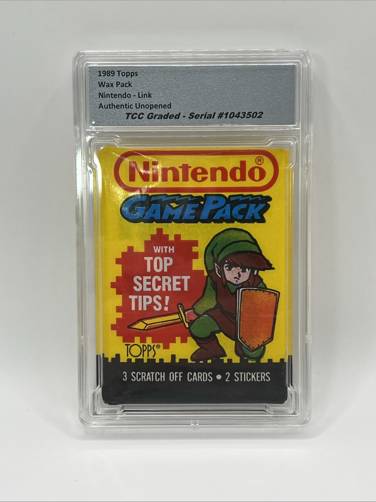1989 Topps Nintendo Link Wax Pack Authentic Unopened Encapsulated