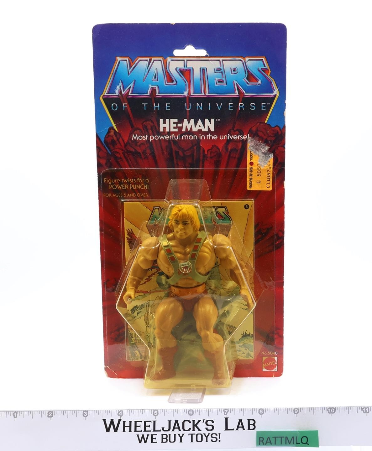 He-Man 12-Back Masters of the Universe MOTU 1982 Mattel Vintage NEW SEALED