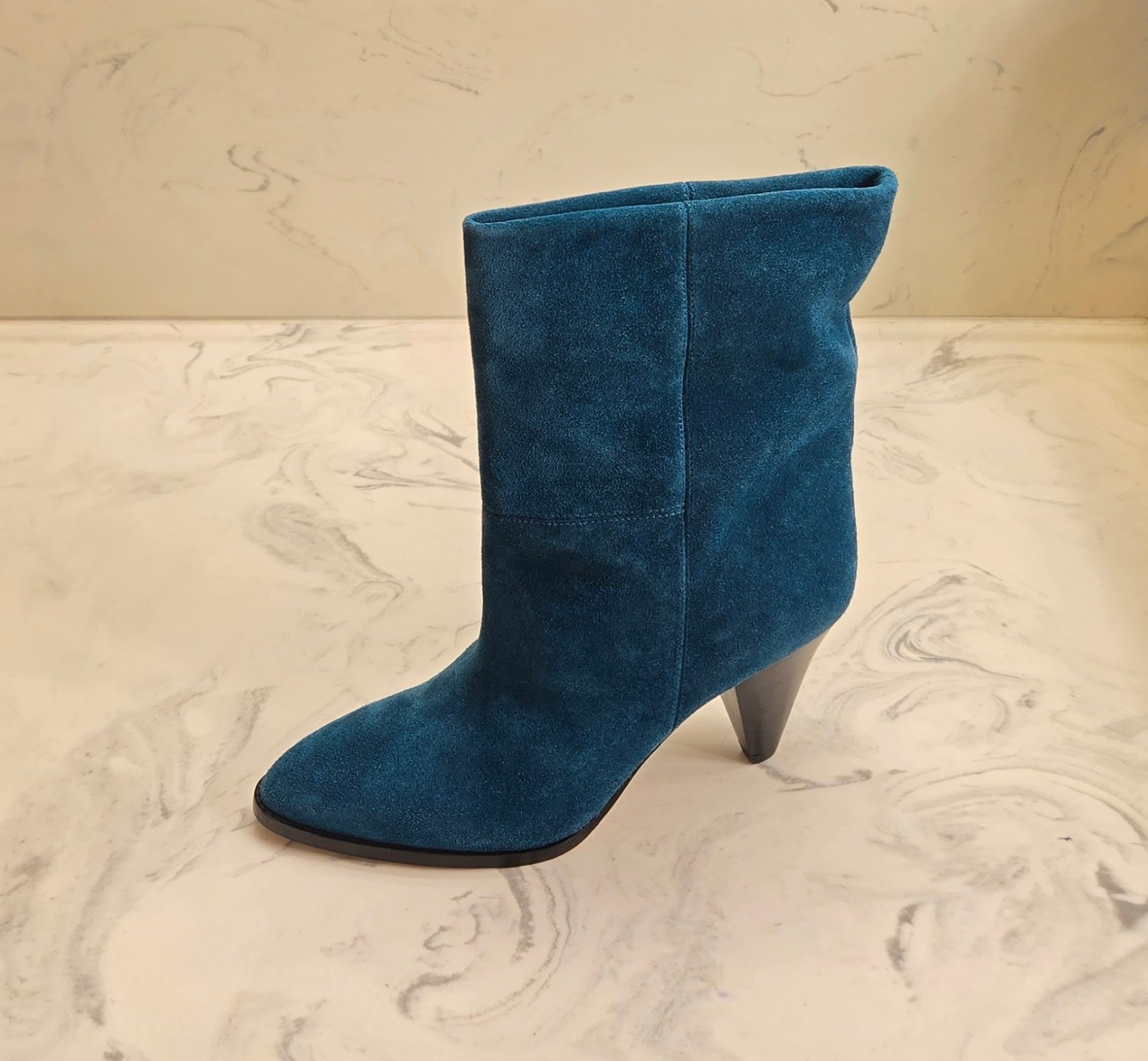 New Isabel Marant \'Rouxa\' Bootie Teal Suede Womens Size 9 US 39 Eur. MSRP $1190