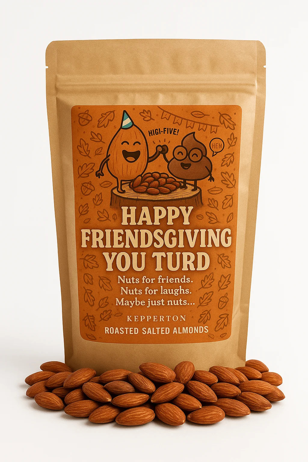 Kepperton Happy Friendsgiving You Turd Roasted Almonds Funny Gift