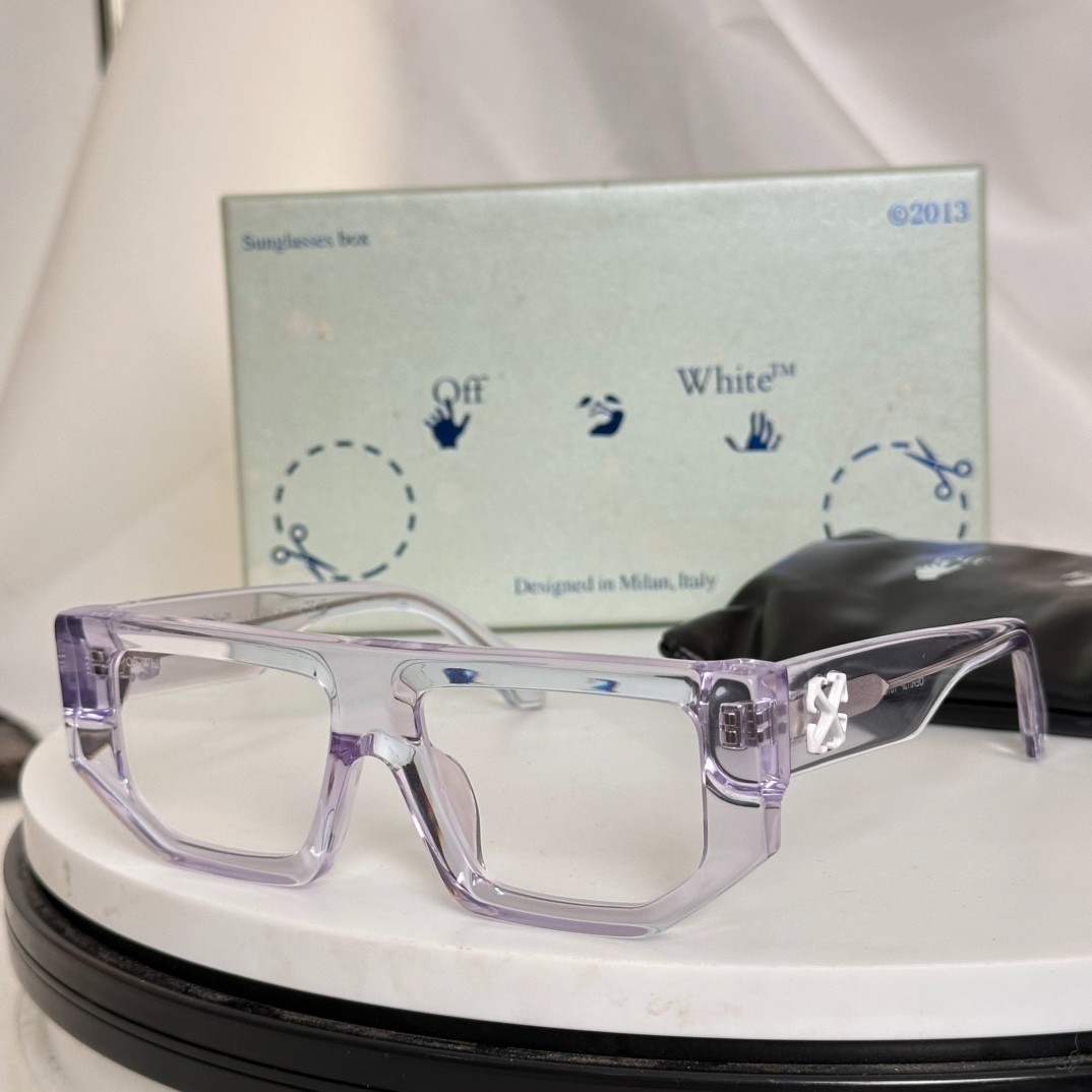 Off‑White OERI013F Unisex Sunglasses 53‑17‑145 Clear Purple Frame Off‑White OERI013F Unisex Sunglasses 53‑17‑145 Clear Purple Frame