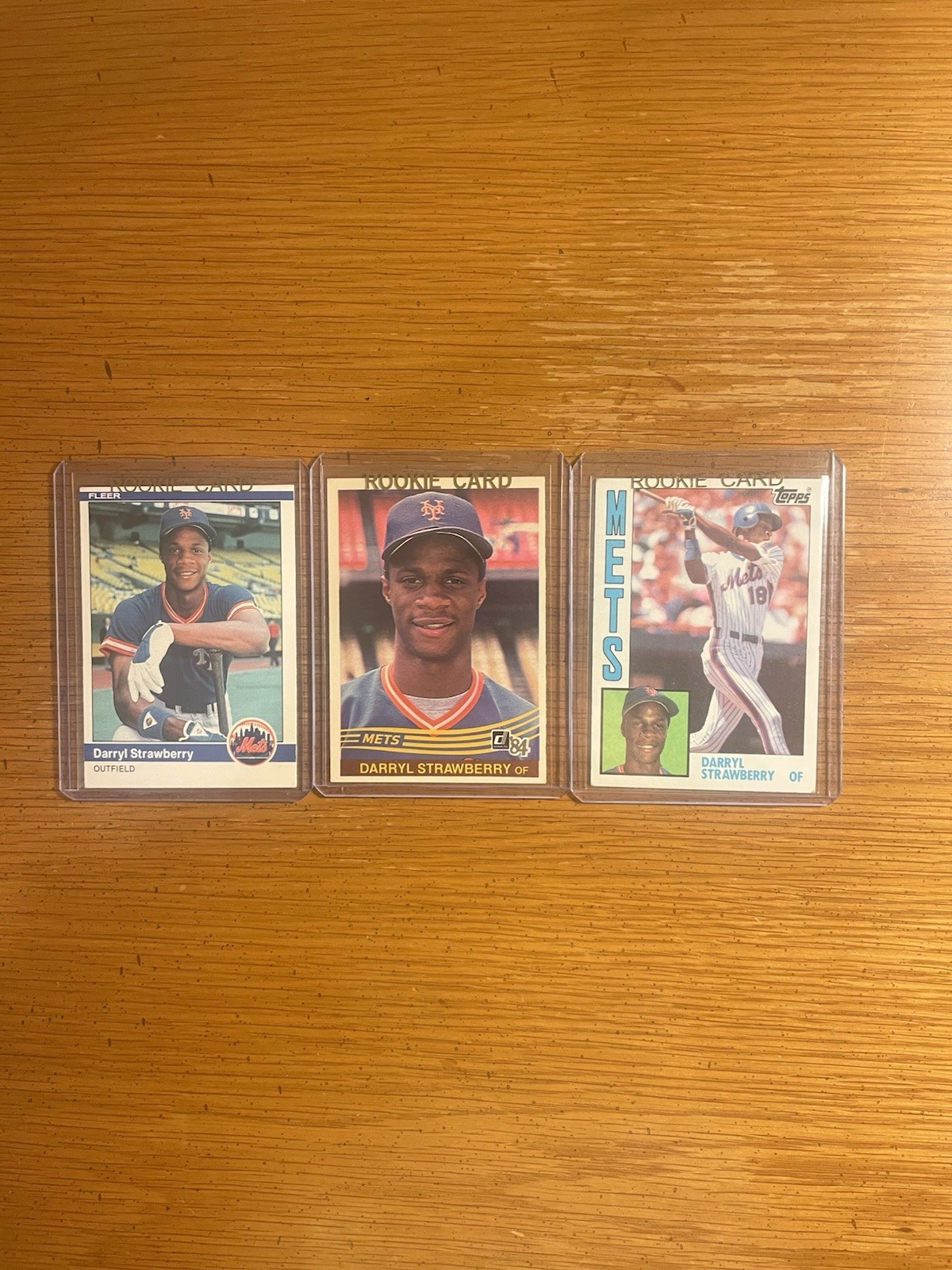 Darryl Strawberry Mets Lot of 1st (3) 1984 Rookies Donruss Fleer Topps NMINT Darryl Strawberry Mets Lot of 1st (3) 1984 Rookies Donruss Fleer Topps NMINT