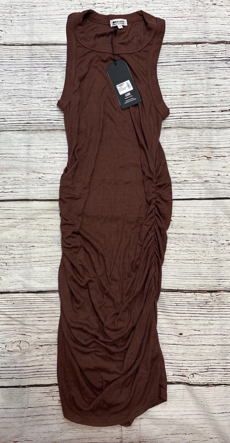 LAmade Women’s Ella Dress Racer back Hazelnut Size M NWT $106 LAmade Women’s Ella Dress Racer back Hazelnut Size M NWT $106
