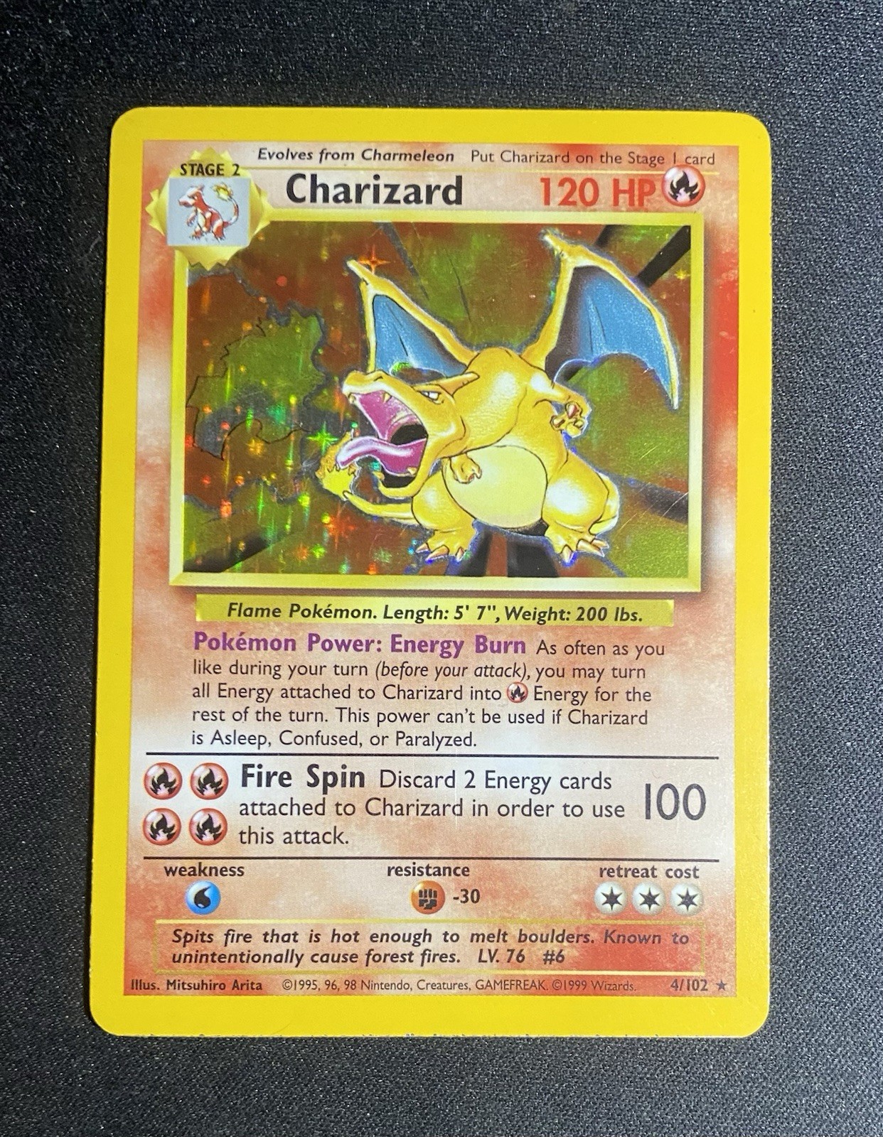 Charizard 4/102 Base Set Holo 1999 Pokemon