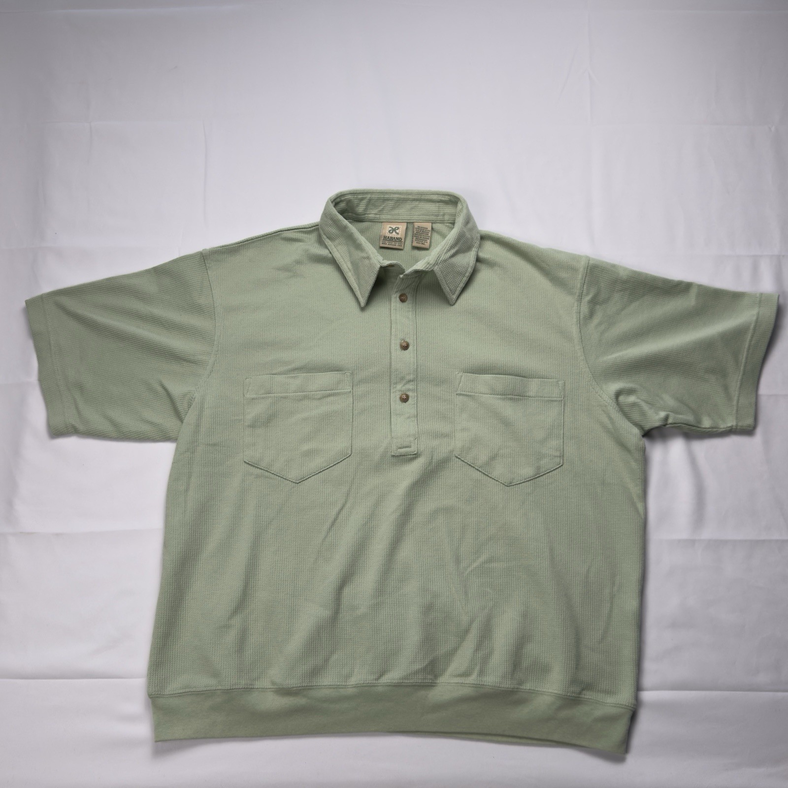 Haband Mens Polo Shirt Size XL Carefree Life Short Sleeve Pockets Casual Golf