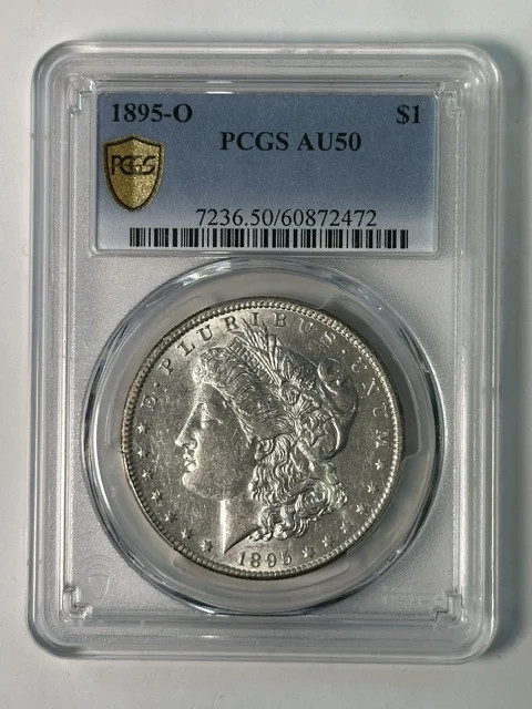 1895-O Morgan Silver Dollar PCGS AU-50 White 1895-O Morgan Silver Dollar PCGS AU-50 White