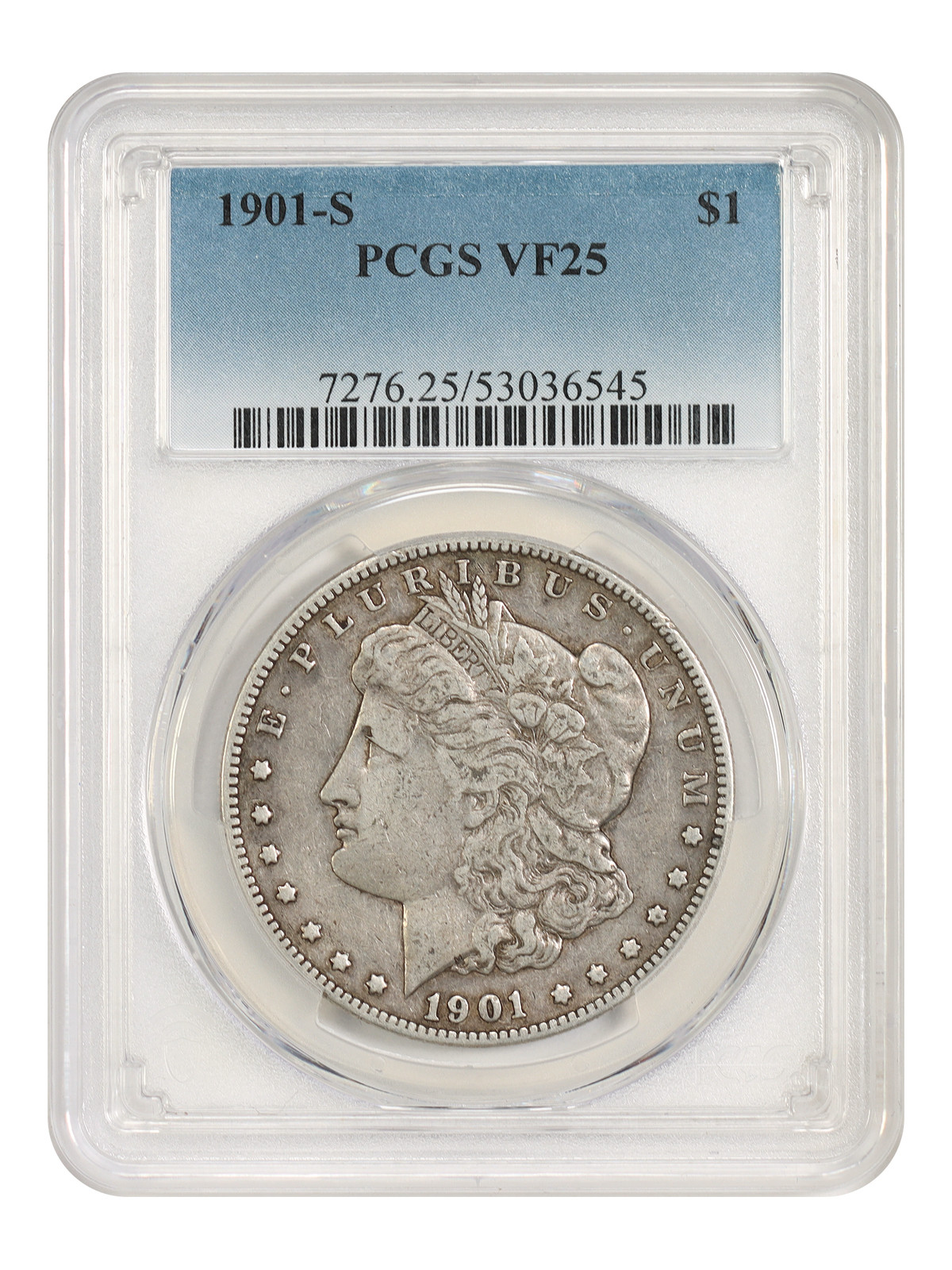 1901-S $1 PCGS VF25 - Morgan Dollar - Better Date S-Mint 1901-S $1 PCGS VF25 - Morgan Dollar - Better Date S-Mint
