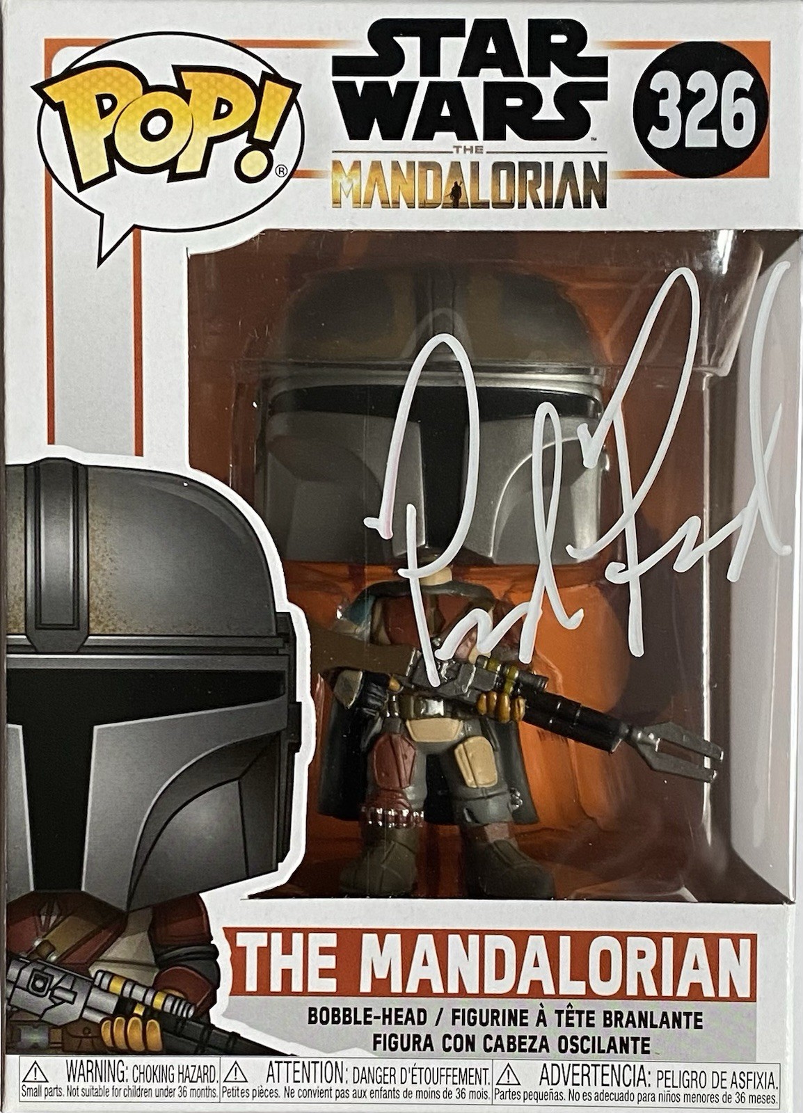 PEDRO PASCAL AUTOGRAPHED SIGNED THE MANDALORIAN FUNKO POP #326