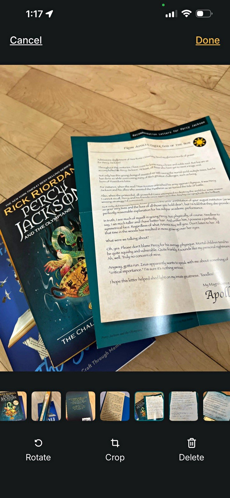 Rick Riordan Percy Jackson Chalice of the Gods Hardcover B&N Exclusive 2023 