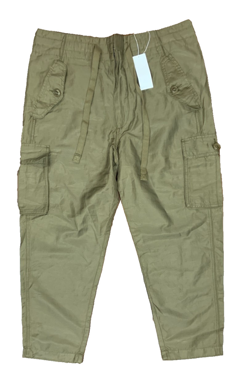 NWT Vince Olive Green Cargo Utility Pants Women\'s L Linen Cupro $440 NWT Vince Olive Green Cargo Utility Pants Women\'s L Linen Cupro $440