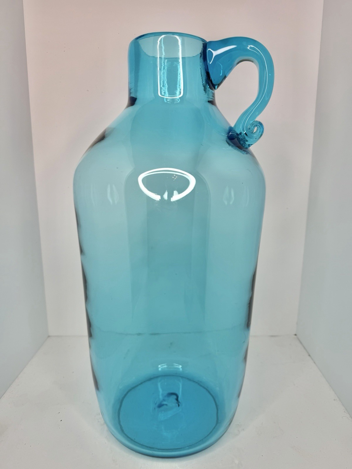 HTF Vintage MCM Indiana Handcraft Kingstown Demijohn Floor Jug Horizon Blue