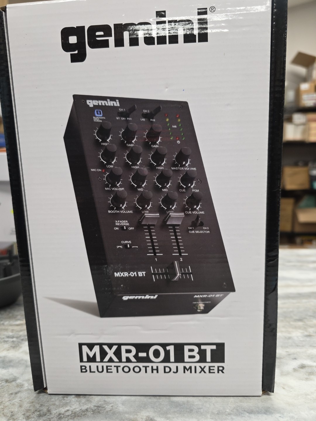 Gemini Audio Equipment MXR-01BT 2-Channel Professional Mixers Bluetooth Input DJ