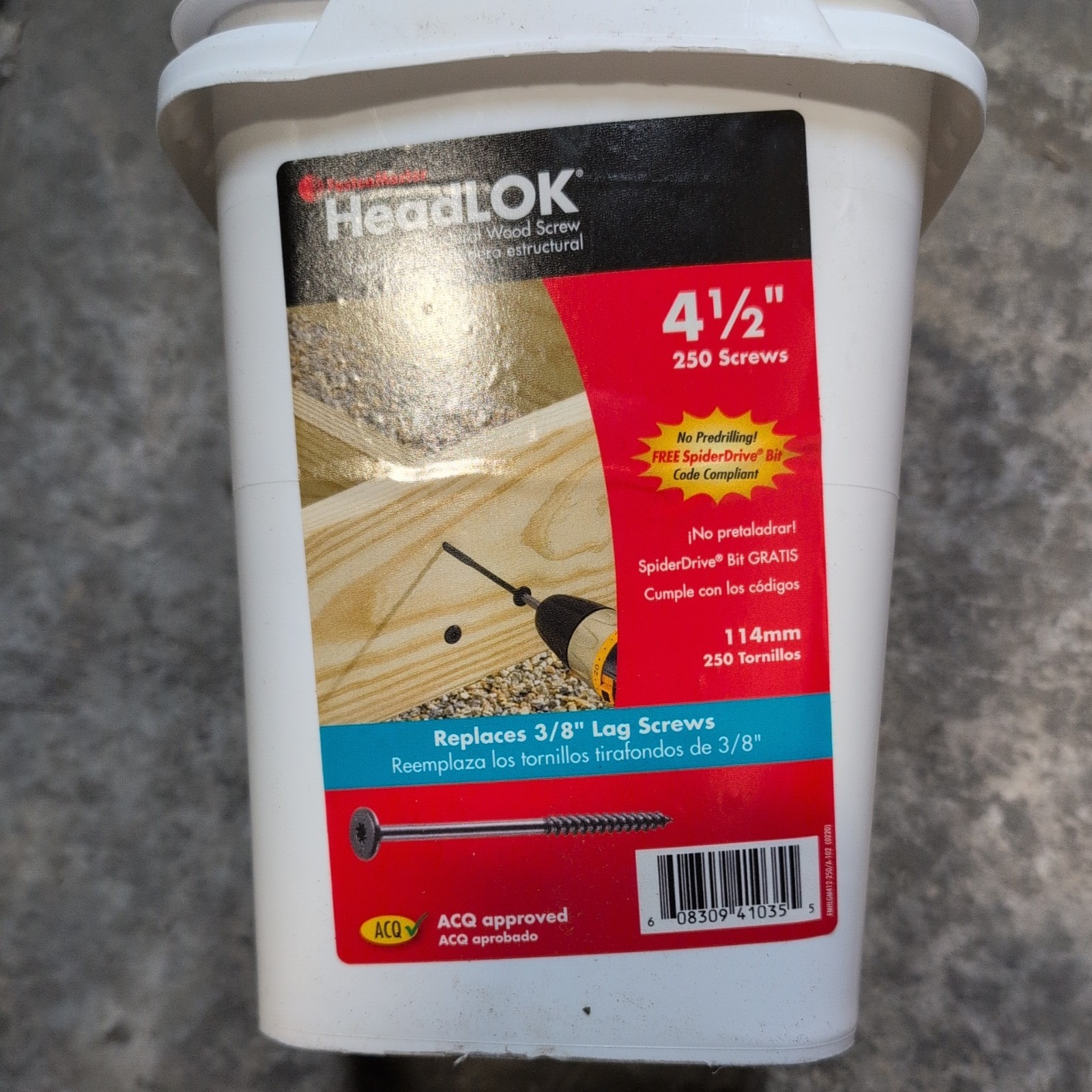 FastenMaster HeadLOK 4 1/2 250 pack