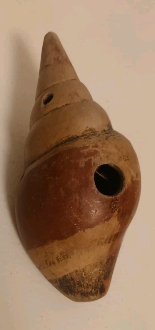pre columbian peruvian Style Seashell Konch Ocarina Whistle pre columbian peruvian Style Seashell Konch Ocarina Whistle