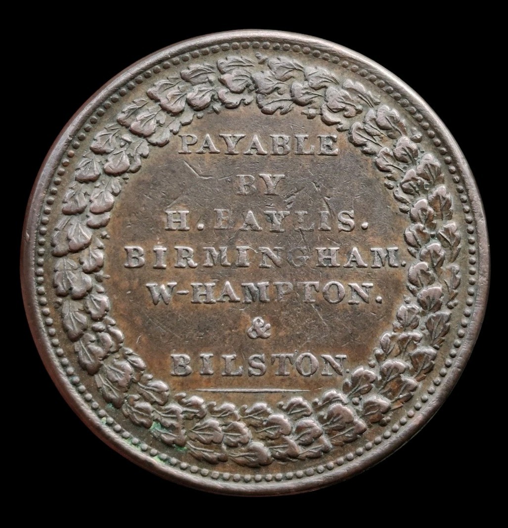 1811 King George III Penny Token Coin Copper Payable Staffordshire W1082 🍀GB UK