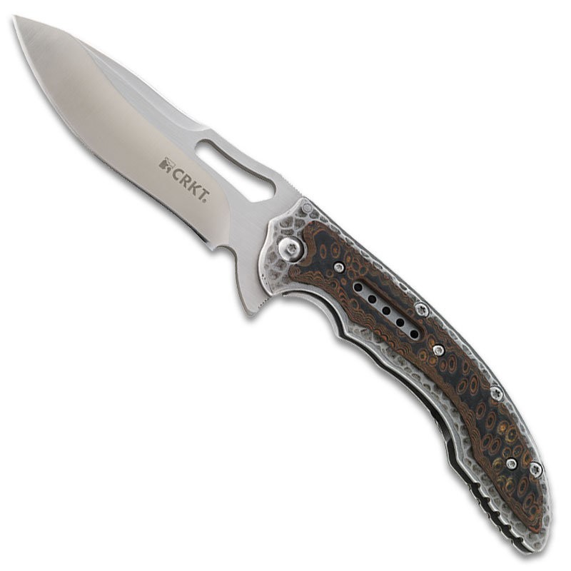 CRKT 5470C Ball Bearing Flipper Fossil Knife