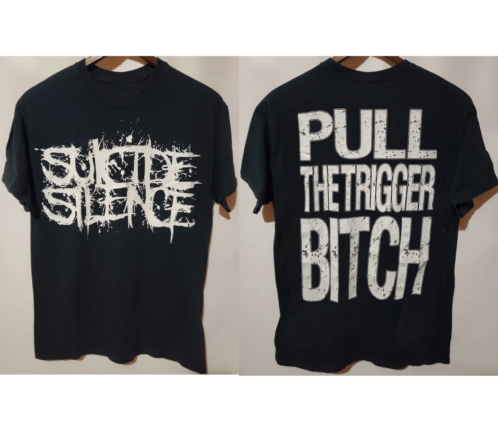 Suicide Silence Pull The Trigger Vintage Metal Band Tee