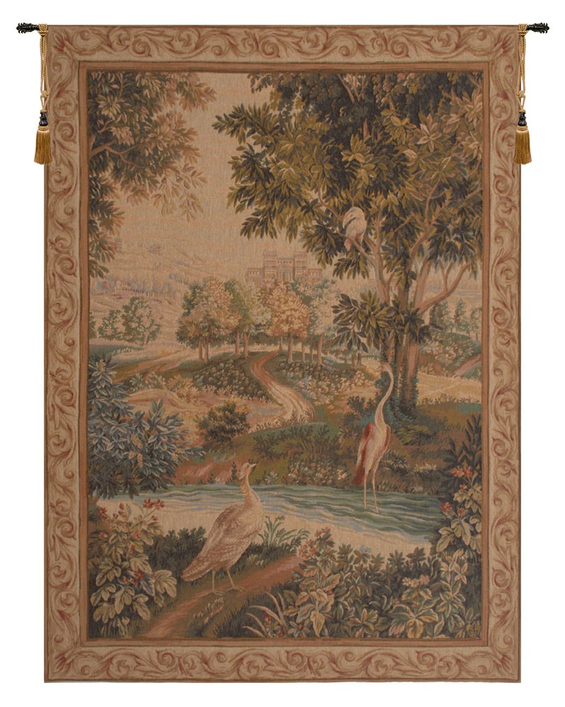 Verdure Aux Oiseaux French Tree and Bird Landscape Woven Wall Tapestry NEW