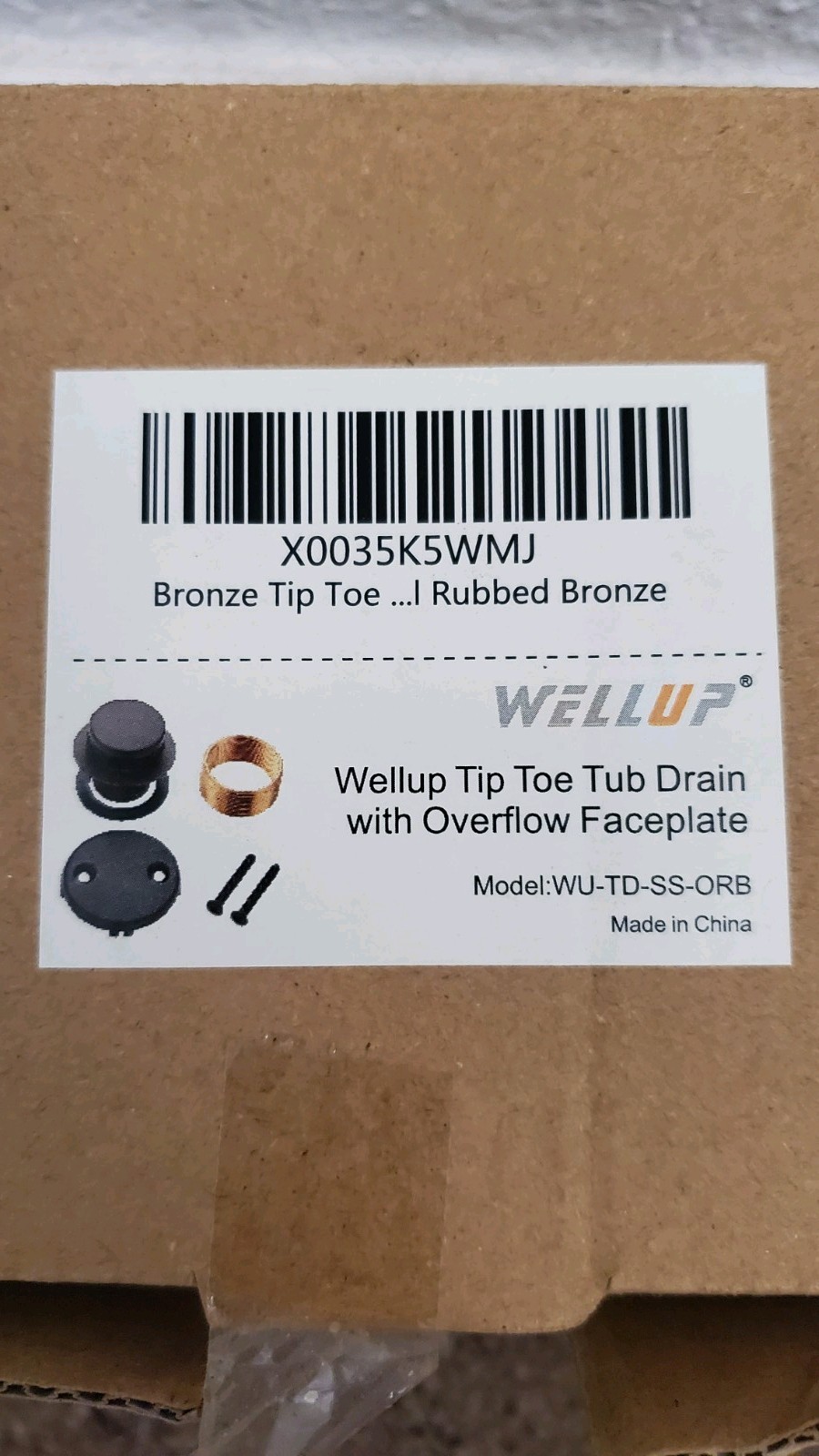 Bronze Tub Drain Tip Toe Bathtub Set  2hole overflow Faceplate (for parts)