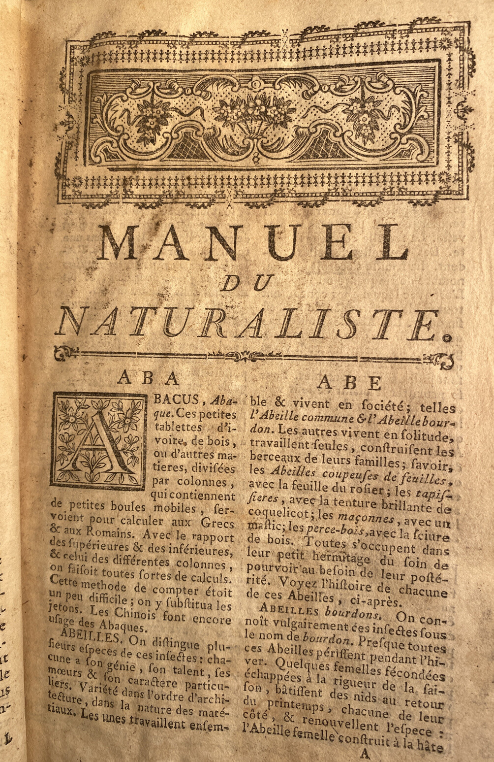 Manuel DU Naturaliste Antique from 1771 ~ Monsieur De Buffon Manuel DU Naturaliste Antique from 1771 ~ Monsieur De Buffon
