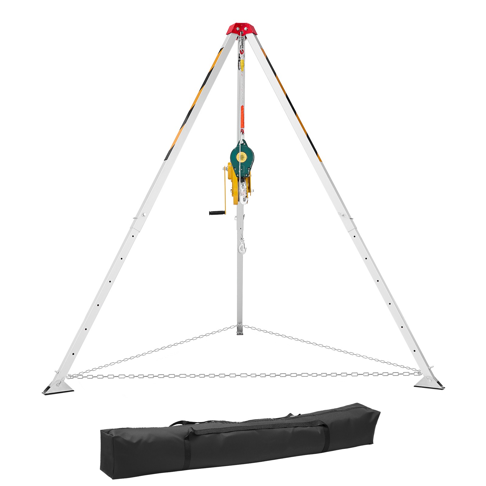 Uimoso Confined Space Tripod Kit with 2600 lbs Winch and 98.5ft Cable for Rescue