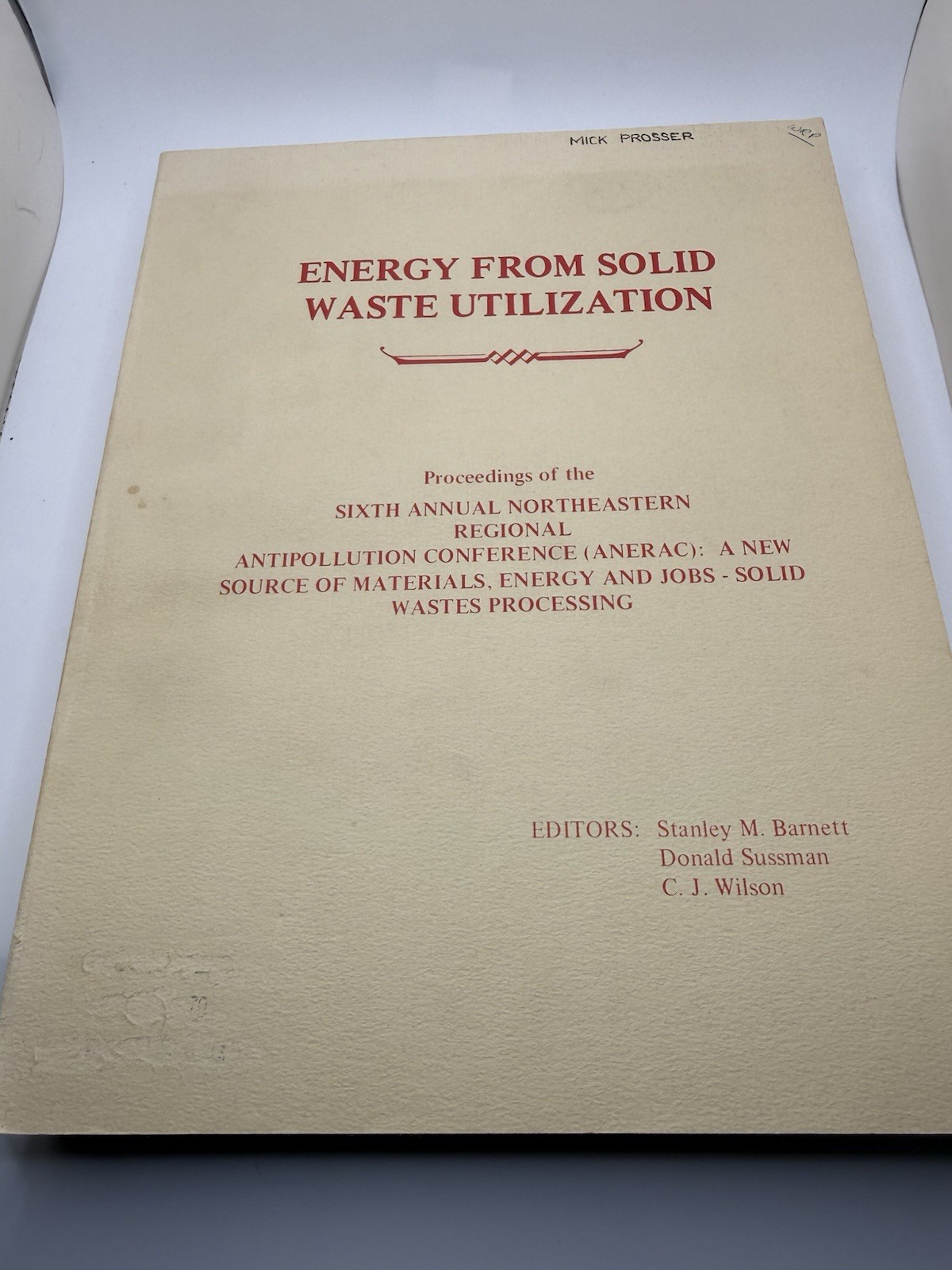 VTG 1975 Energy From Solid Waste Utilization Conference Proceedings