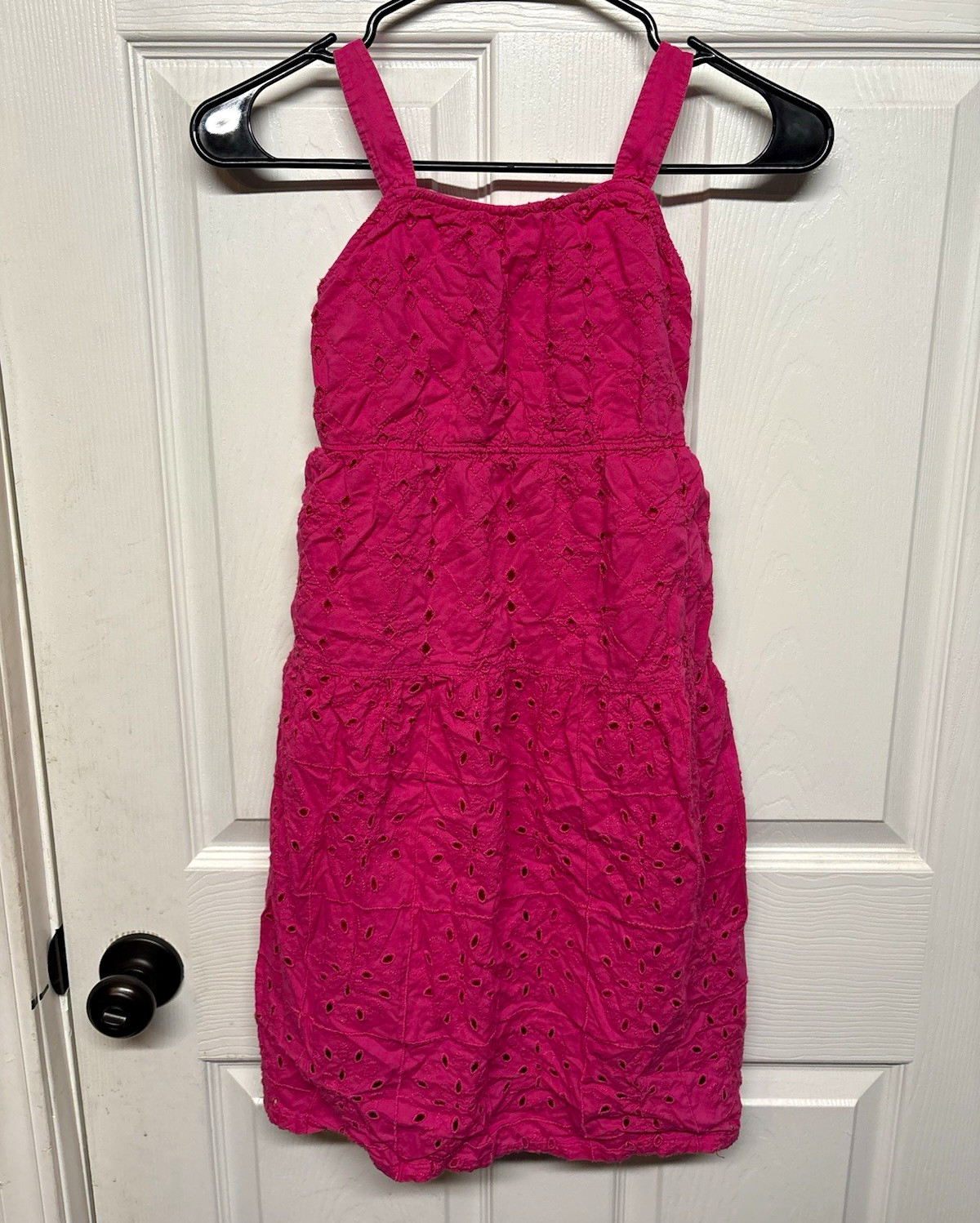 Abercrombie Kids Girls Pink Eyelet Strappy Sleeveless Sundress 7-8Y