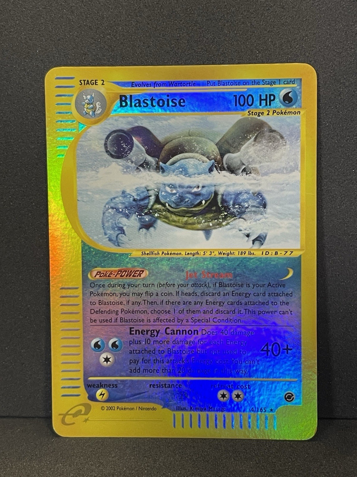 Pokémon Blastoise Reverse Holo 4/165 Expedition Base Set Vintage WOTC
