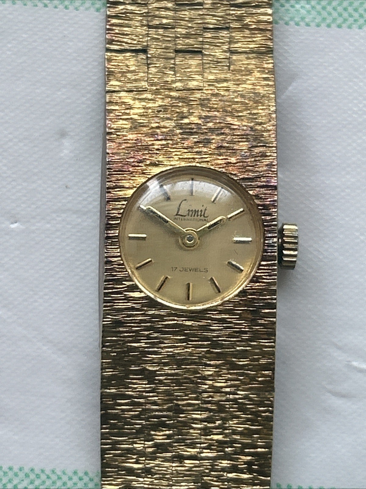 Vintage Limit International Gold Tone Women’s Mechanical Wind Watch