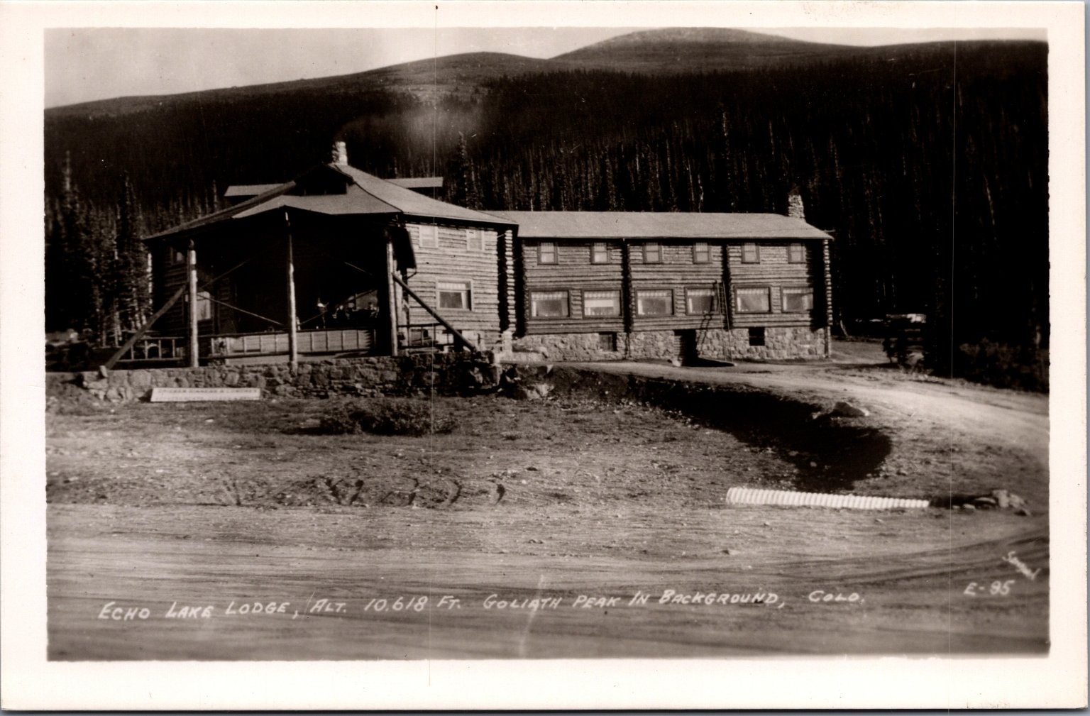 Echo Lake Lodge Colorado RPPC Goliath Peak 10,618 Ft. Mountain Scenery Echo Lake Lodge Colorado RPPC Goliath Peak 10,618 Ft. Mountain Scenery