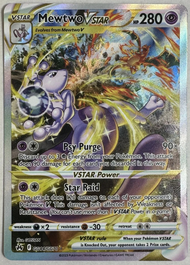2023 Pokemon SWSH Crown Zenith Galarian Gallery #GG44 FA Mewtwo VSTAR